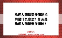 承运人赔偿责任限制指的是什么意思？什么是承运人赔偿责任限制？