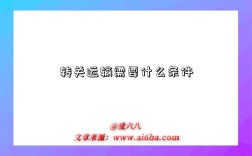 转关运输需要什么条件