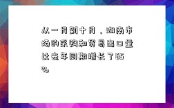 从一月到十月，湖南市场的采购和贸易出口量比去年同期增长了65%