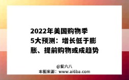 2022年美国购物季5大预测：增长低于膨胀、提前购物或成趋势（未来购物趋势）