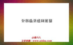 分类通关适用范围