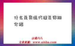 什么是货运代理巨详细介绍