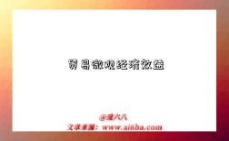 贸易微观经济效益是指什么意思（什么是贸易微观经济效益）