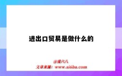 进出口贸易是做什么的（进出口贸易是做什么的公司）
