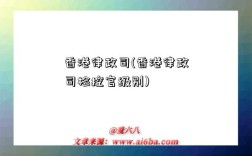 香港律政司(香港律政司检控官级别)