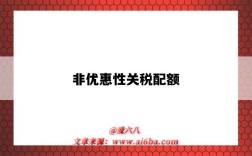 非优惠性关税配额