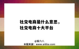 社交电商是什么意思，社交电商十大平台（什么叫社交电商）