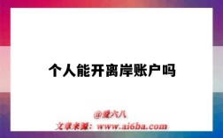 个人能开离岸账户吗（个人有离岸账户吗）