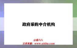 政府采购中介机构