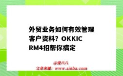 外贸业务如何有效管理客户资料？OKKICRM4招帮你搞定