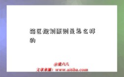 箱区规划原则是怎么样的