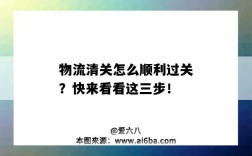物流清关怎么顺利过关？快来看看这三步！（物流清关流程）