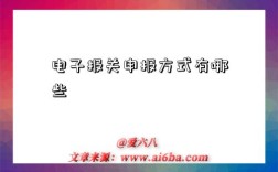 电子报关申报方式有哪些