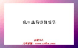 进口业务核算任务