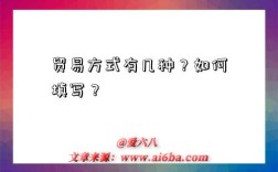 贸易方式有几种？如何填写？