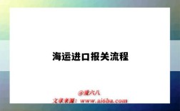 海运进口报关流程（海运出口报关流程）