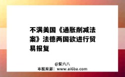 不满美国《通胀削减法案》法德两国欲进行贸易报复