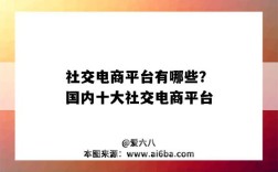 社交电商平台有哪些？国内十大社交电商平台（社交电商平台都有哪些）