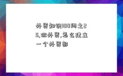 外贸知识100问之25,做外贸,怎么建立一个外贸部