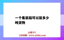 一个集装箱可以装多少吨货物（一个集装箱能装多少吨货物）