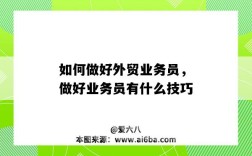 如何做好外贸业务员，做好业务员有什么技巧（怎么做好外贸业务员）