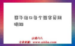 筷子出口各个国家费用明细