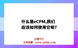 什么是eCPM,我们应该如何使用它呢？（什么是ECM）