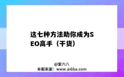 这七种方法助你成为SEO高手（干货）（seo的技巧）