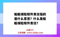 船舶保险除外责任指的是什么意思？什么是船舶保险除外责任？