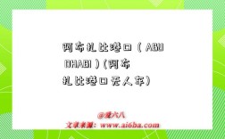 阿布扎比港口（ABU DHABI）(阿布扎比港口无人车)