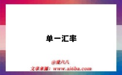 单一汇率