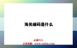 海关编码是什么（海关编码是什么意思）