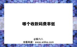 哪个收款码费率低（哪个银行收款码费率低）