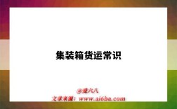 集装箱货运常识（集装箱运输知识）
