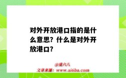 对外开放港口指的是什么意思？什么是对外开放港口？