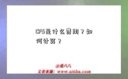 CFS是什么费用？如何计算？