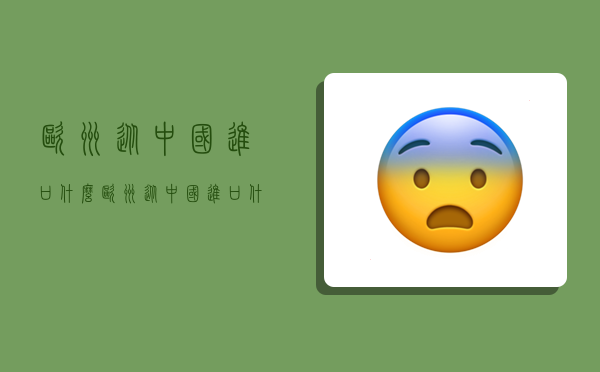 欧洲从中国进口什么,欧洲从中国进口什么产品-图1