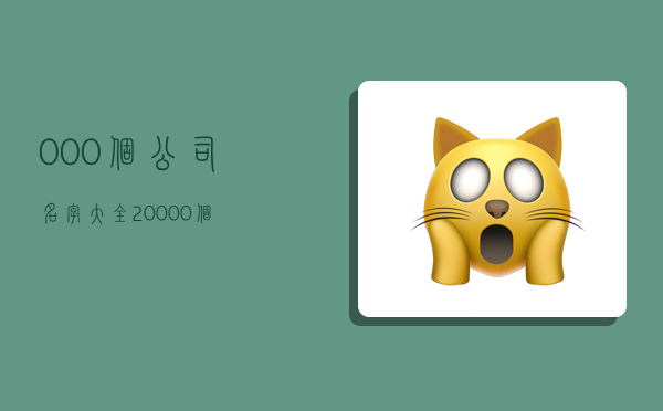 000个,公司名字大全20000个-图1