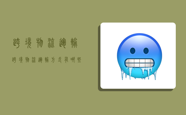 跨境物流运输,跨境物流运输方式有哪些-图1