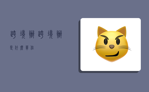 跨境办,跨境办是什么单位-图1 跨境办,跨境办是什么单位-图1