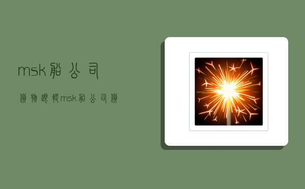 msk船公司货物跟踪:msk船公司货物跟踪查询-图1 msk船公司货物跟踪:msk船公司货物跟踪查询-图1