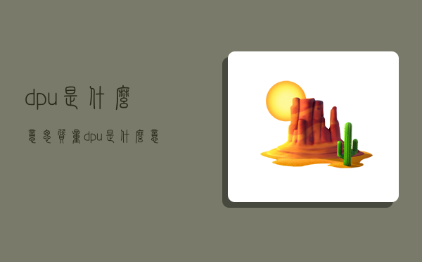 dpu是什么意思,质量dpu是什么意思-图1 dpu是什么意思,质量dpu是什么意思-图1