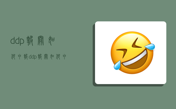 ddp报关如何申报,ddp报关如何申报进口-图1 ddp报关如何申报,ddp报关如何申报进口-图1