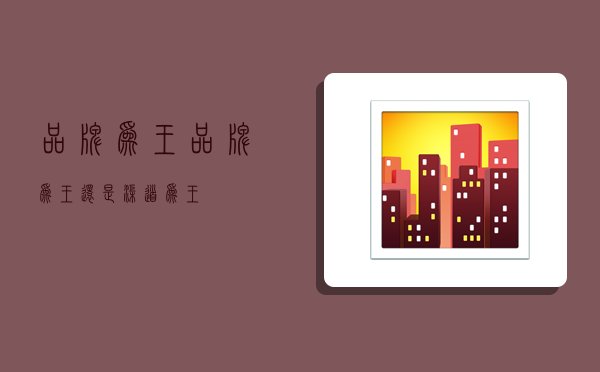 品牌为王,品牌为王还是渠道为王-图1