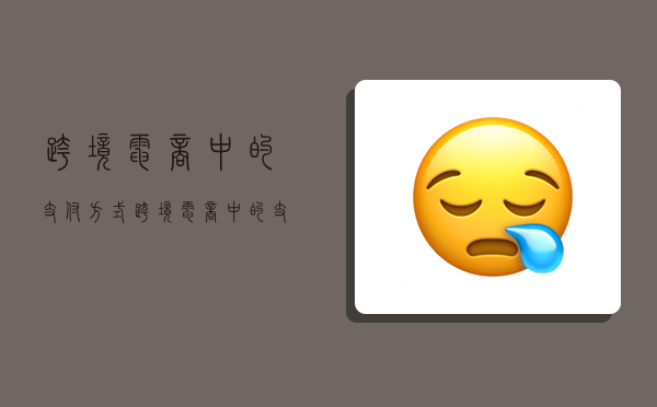 跨境电商中的支付方式,跨境电商中的支付方式有哪些-图1