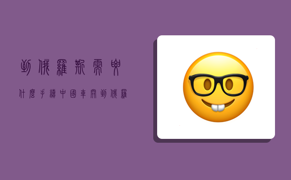 到俄罗斯需要什么手续,中国车开到俄罗斯需要什么手续-图1