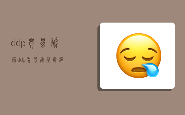 ddp贸易术语,ddp贸易术语解释-图1