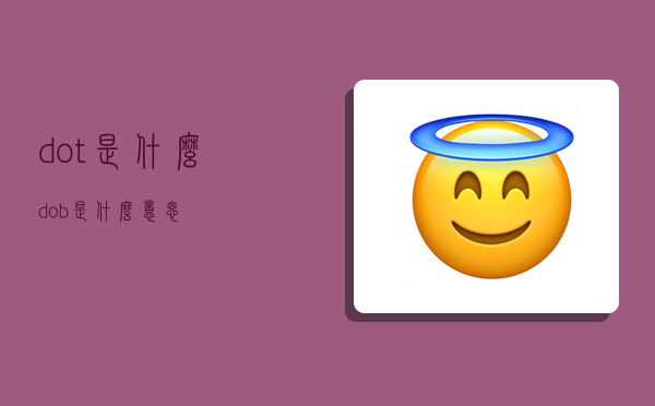 dot是什么,dob是什么意思-图1 dot是什么,dob是什么意思-图1