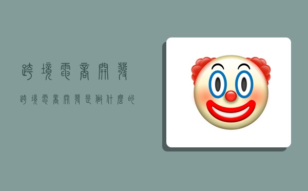 跨境电商开发,跨境电商开发是做什么的-图1 跨境电商开发,跨境电商开发是做什么的-图1