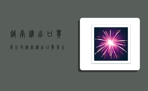 越南进出口贸易公司,越南进出口贸易公司在哪里-图1